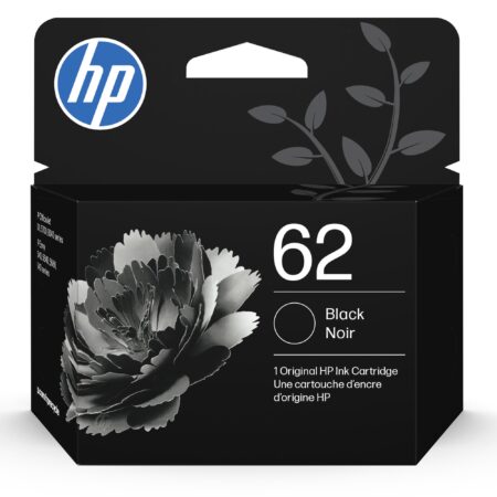 HP 62 Black Ink Cartridge for HP Printers | Works with Printer Series: ENVY 5540, 5640, 5660, 7640, OfficeJet 5740, 8040, OfficeJet Mobile 200, 250 | Eligible for Instant Ink | C2P04AN