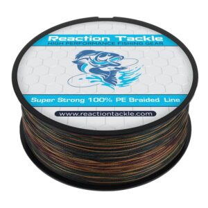 Reaction Tackle Braided Fishing Line Green Camo 30LB 150yd