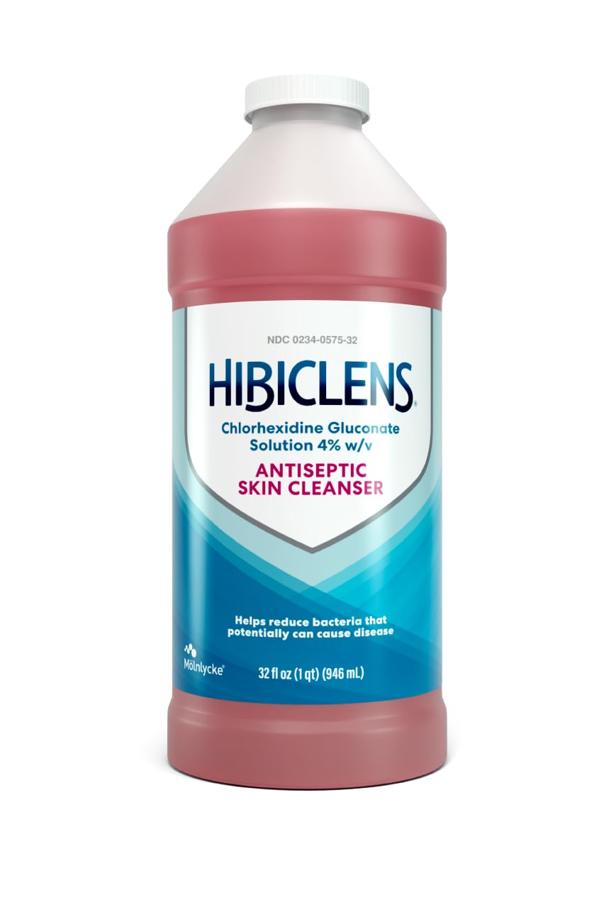 Hibiclens – Antimicrobial and Antiseptic Skin Cleanser – 32 oz – for Home and Hospital – 4% CHG