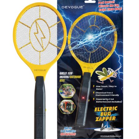 DEVOGUE® Electric Fly Swatter Bug Zapper Battery Operated Flies Killer Indoor & Outdoor Pest Control Mosquito Zapper and Insect Catcher Racket