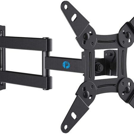 Pipishell Full Motion TV Monitor Wall Mount Bracket Swivel Tilt Extension Rotation for Echo Show 21/15 and Most 13-42 Inch LED LCD Flat Curved Screen TVs & Monitors, Max VESA 200x200mm up to 44lbs