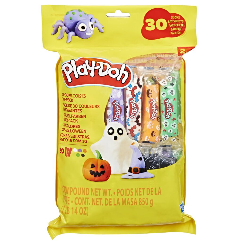 PLAY-DOH 30 Pack Spooky Colors, Individually Wrapped 1 Ounce Sticks for Halloween, Trick or Treat, or Fall Seasonal Arts & Crafts for Kids 2+