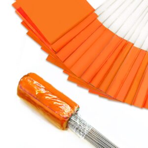 Zozen 100Pack Fluorescent Orange Marking Flags, Writable | 15x4x5 Inch, Yard Flags for Lawn & Irrigation & Landscape & Sprinkler & Survey & Dog Training.